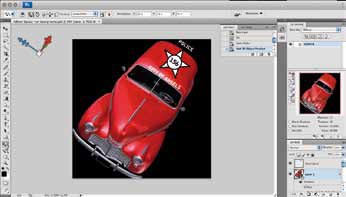 3D image before decal is applied. View of 3D workspace.